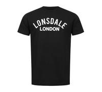 LONSDALE Camiseta 'Bradfield' negro / blanco L negro / blanco