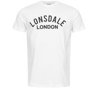 LONSDALE Camiseta 'Brafield' negro / blanco L negro / blanco