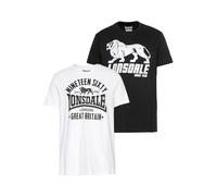 LONSDALE Camiseta 'Bylchan' negro / blanco 5XL negro / blanco