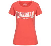 LONSDALE Camiseta 'Cartmel' coral / blanco S coral / blanco