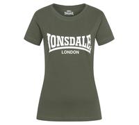 LONSDALE Camiseta 'Cartmel' oliva / blanco XS oliva / blanco