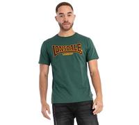 Lonsdale Camiseta clásica de Manga Larga para Hombre, Verde Botella, XL