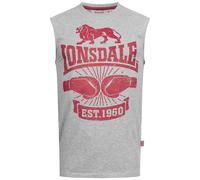 LONSDALE Camiseta 'Cleator' gris claro / rojo sangre XXL gris claro / rojo sangre