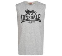 LONSDALE Camiseta 'Clopton' gris moteado / negro S gris moteado / negro