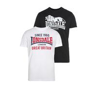 LONSDALE Camiseta 'Collessie' rojo / negro / blanco XL rojo / negro / blanco