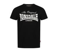 LONSDALE Camiseta 'COLSBROOKE' negro / blanco M negro / blanco