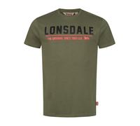 LONSDALE Camiseta 'Crantock' oliva / granadina / negro XXL EUR