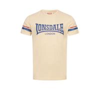 LONSDALE Camiseta 'Creich' arena / genciana / rojo S arena / genciana / rojo