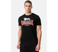 LONSDALE Camiseta 'Cromane' gris claro / rojo vivo / negro XXL gris claro / rojo vivo / negro