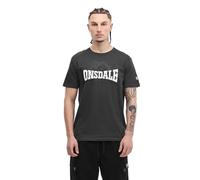 Lonsdale Camiseta de Manga Corta para Hombre de Ajuste Normal Lion Two Tone, Antracita/Negro/Blanco, 3XL