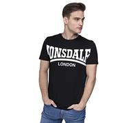 Lonsdale Camiseta de Manga Larga para Hombre York, Negro, 3XL