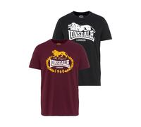 Lonsdale Ecclaw Camiseta DE Ocio, Black/Oxblood, 5XL para Hombre