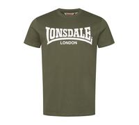 LONSDALE Camiseta 'Fulwood' oliva / blanco S oliva / blanco