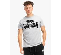 LONSDALE Camiseta gris / negro M gris / negro