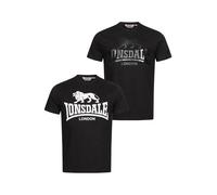 LONSDALE Camiseta ' KELSO ' azul noche / negro / blanco S azul noche / negro / blanco