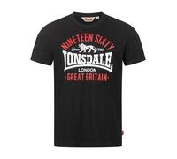 LONSDALE Camiseta 'Kilchoan' rojo / negro / blanco XXXL rojo / negro / blanco