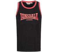 Lonsdale Knockan Camiseta DE Ocio, Negro/Rojo, XXL para Hombre 117353