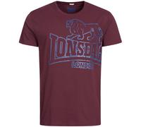 LONSDALE Camiseta 'Langsett' azul / rojo oscuro XS azul / rojo oscuro
