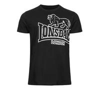 LONSDALE Camiseta 'Langsett' negro / blanco S negro / blanco