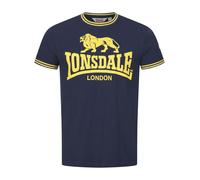 LONSDALE Camiseta 'Lees' navy / amarillo XXXL navy / amarillo