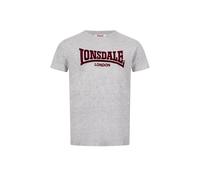 LONSDALE Camiseta 'London' gris moteado / rojo oscuro M gris moteado / rojo oscuro