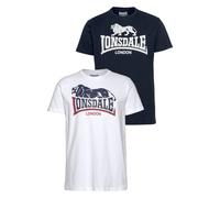 LONSDALE Camiseta 'Loscoe' marino / rojo oscuro / blanco S marino / rojo oscuro / blanco