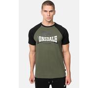 LONSDALE Camiseta 'Magilligan' oliva / negro / blanco XXL EUR