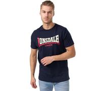 Lonsdale Camiseta Manga Corta Two Tone, Blu Notte, Large