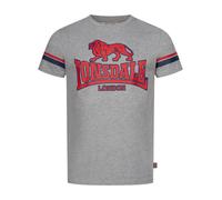LONSDALE Camiseta 'Melthey' gris / rojo / negro L gris / rojo / negro