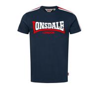 LONSDALE Camiseta 'Merryn' azul oscuro / rojo fuego / blanco XXL EUR