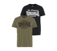 LONSDALE Camiseta 'Morham' oliva / negro / blanco XXLxTallas normales oliva / negro / blanco