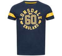 LONSDALE Camiseta navy / amarillo XL EUR