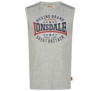 LONSDALE Camiseta navy / gris moteado / rojo XXL EUR