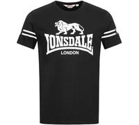 LONSDALE Camiseta negro / blanco L negro / blanco