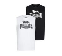 LONSDALE Camiseta negro / blanco XXXL negro / blanco