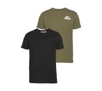 LONSDALE Camiseta oliva / negro / negro denim / blanco XL EUR