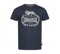 LONSDALE Camiseta 'Ollie' ecru / navy S ecru / navy