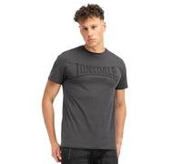 Lonsdale Camiseta para hombre Ajuste Regular Logo Kai Anthracite/Black 5XL, gris/negro