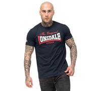 Lonsdale Camiseta para Hombre Aldingham, Azul Marino, Rojo y Blanco, M