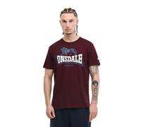 Lonsdale Camiseta para Hombre de Ajuste Normal Lion Two Tone, Oxblood/Navy/White, 3XL