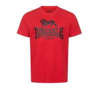 Lonsdale Logo Top Deportivo para Hombre, Rojo/Negro, XXL