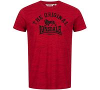 Lonsdale Camiseta de manga larga para hombre, corte regular, Marl Red/Black, L