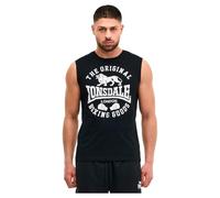 Lonsdale Camiseta sin Mangas para Hombre, Ajuste Normal, BOLDRON, Negro/Blanco, L