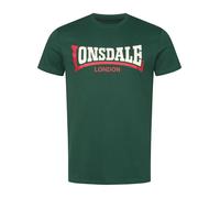 Lonsdale Two Tone T-Shirt, Bottle Green/Red/Crudo, 3XL Hombre, Botella Verde/roja/cruda, 3XL