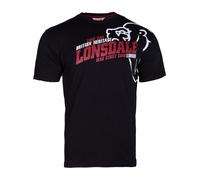 LONSDALE Camiseta 'Walkley' rojo cereza / negro / blanco XL rojo cereza / negro / blanco