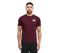 Lonsdale Camiseta Warlingham para Hombre, Oxblood/Off-White, S