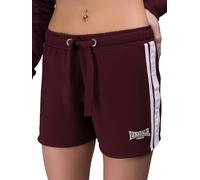 Lonsdale Pantalones cortos Carloway, rojo vino/blanco, XS para mujer