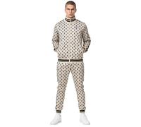 Lonsdale Chándal Boswall para hombre, negro/blanco, S