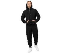 Lonsdale Chándal capucha regular fit ROSSLEA, Negro/Blanco, XL, 117601