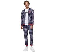 Lonsdale Chándal con capucha para hombre Orbost Ajuste estrecho Navy/Red/White XL 117344